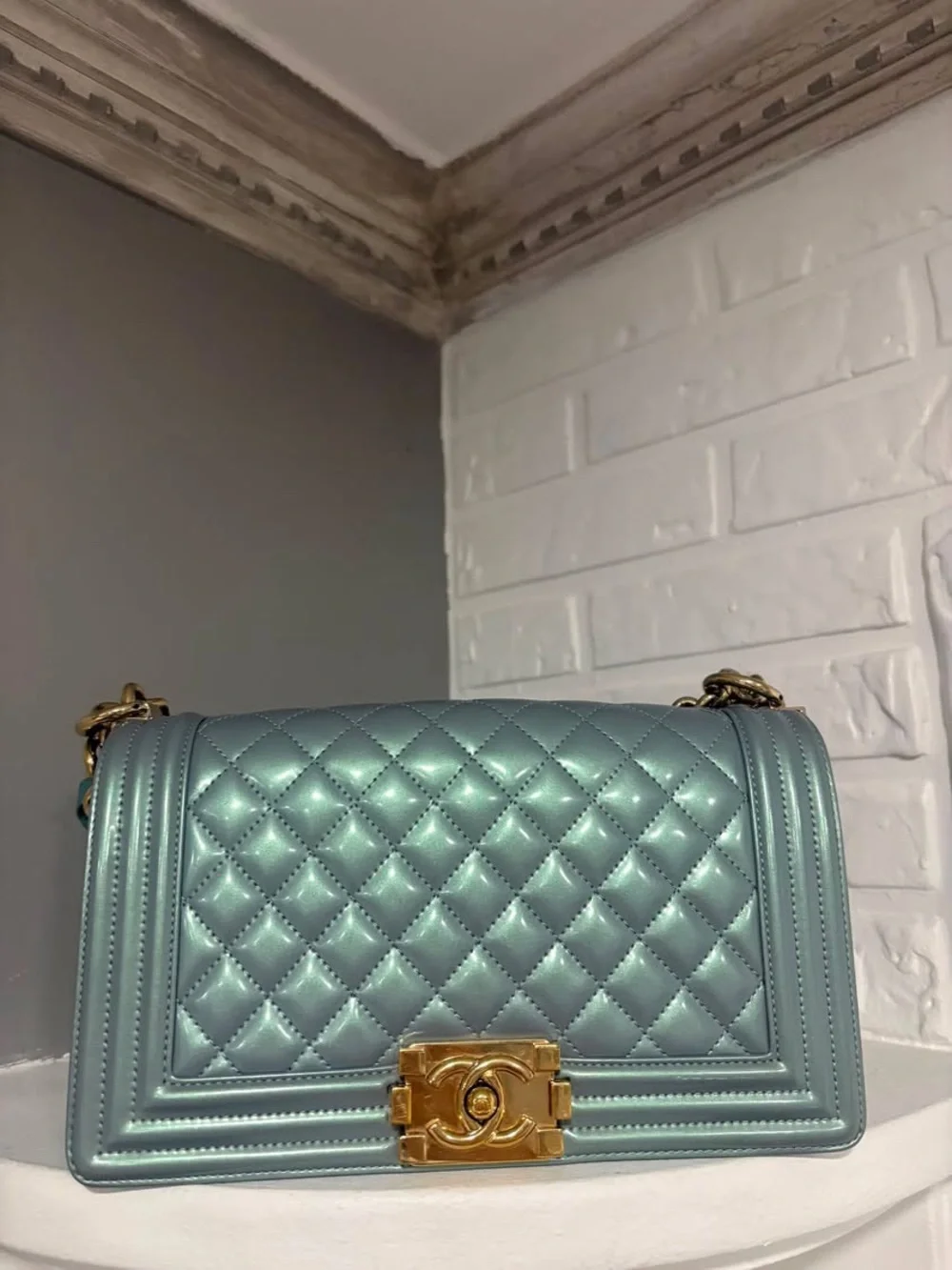 CHANEL quilted boy